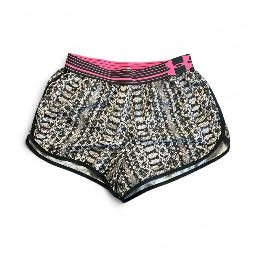 Under Armour Fly-by Women's Black and Pink Running  Shorts-sz S